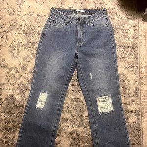 AVEC LES FILLES Distressed Jeans